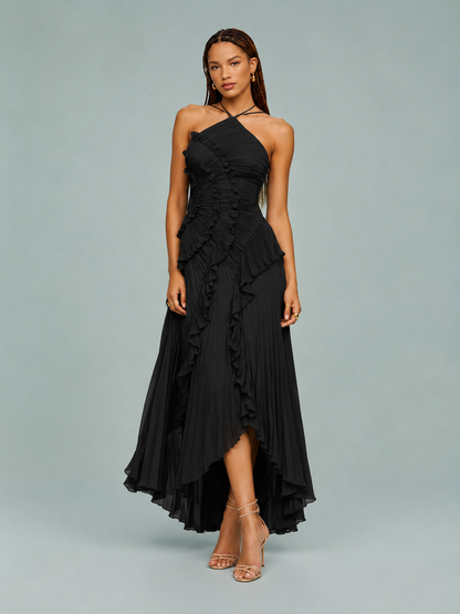 Aurelia | Women's Embroidered Halterneck Maxi Dress