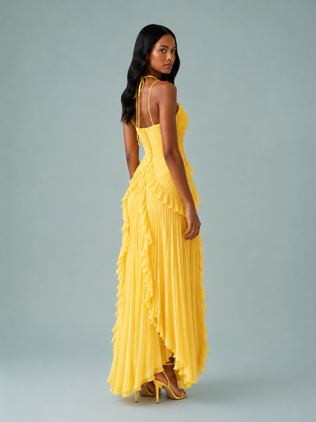 Aurelia | Women's Embroidered Halterneck Maxi Dress