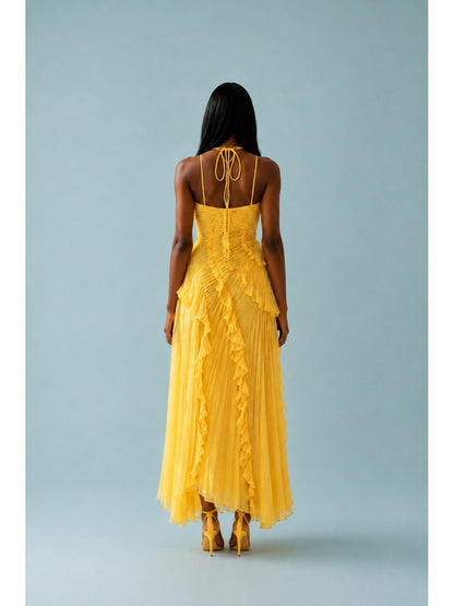 Aurelia | Women's Embroidered Halterneck Maxi Dress