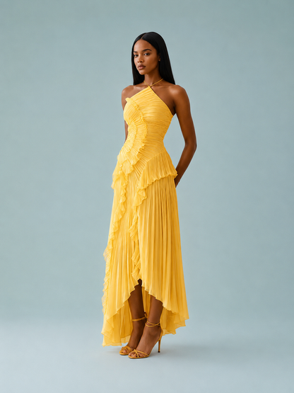 Aurelia | Women's Embroidered Halterneck Maxi Dress