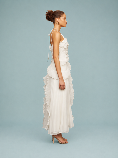 Aurelia | Women's Embroidered Halterneck Maxi Dress