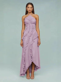 Aurelia | Women's Embroidered Halterneck Maxi Dress