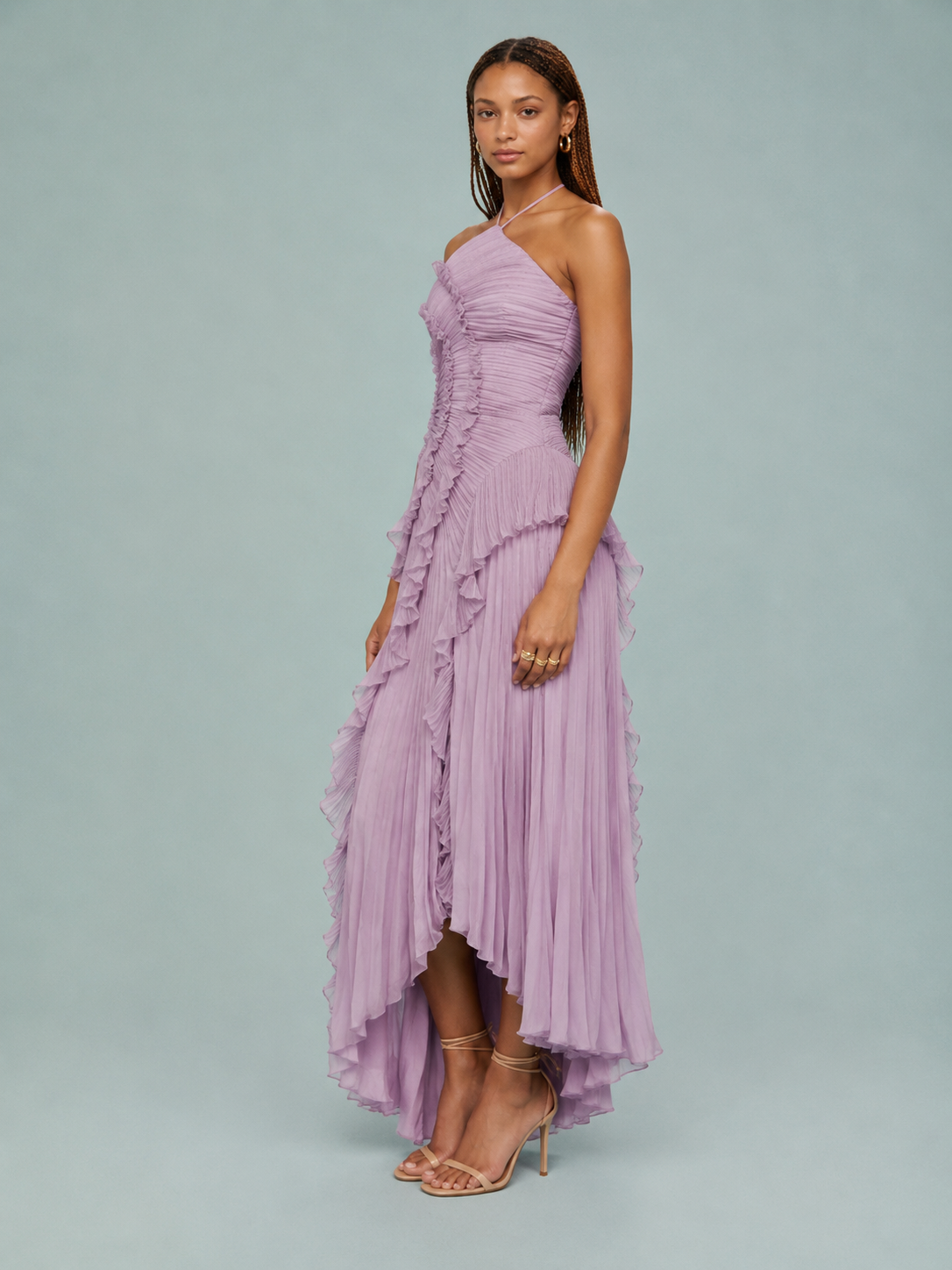 Aurelia | Women's Embroidered Halterneck Maxi Dress