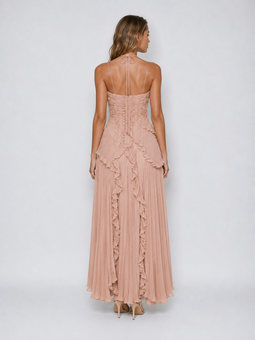 Aurelia | Women's Embroidered Halterneck Maxi Dress