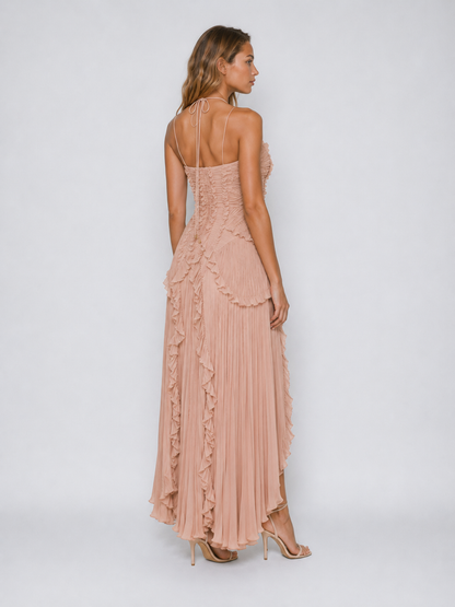 Aurelia | Women's Embroidered Halterneck Maxi Dress
