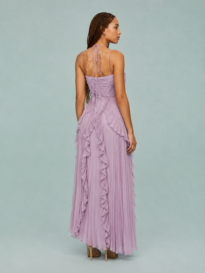 Aurelia | Women's Embroidered Halterneck Maxi Dress