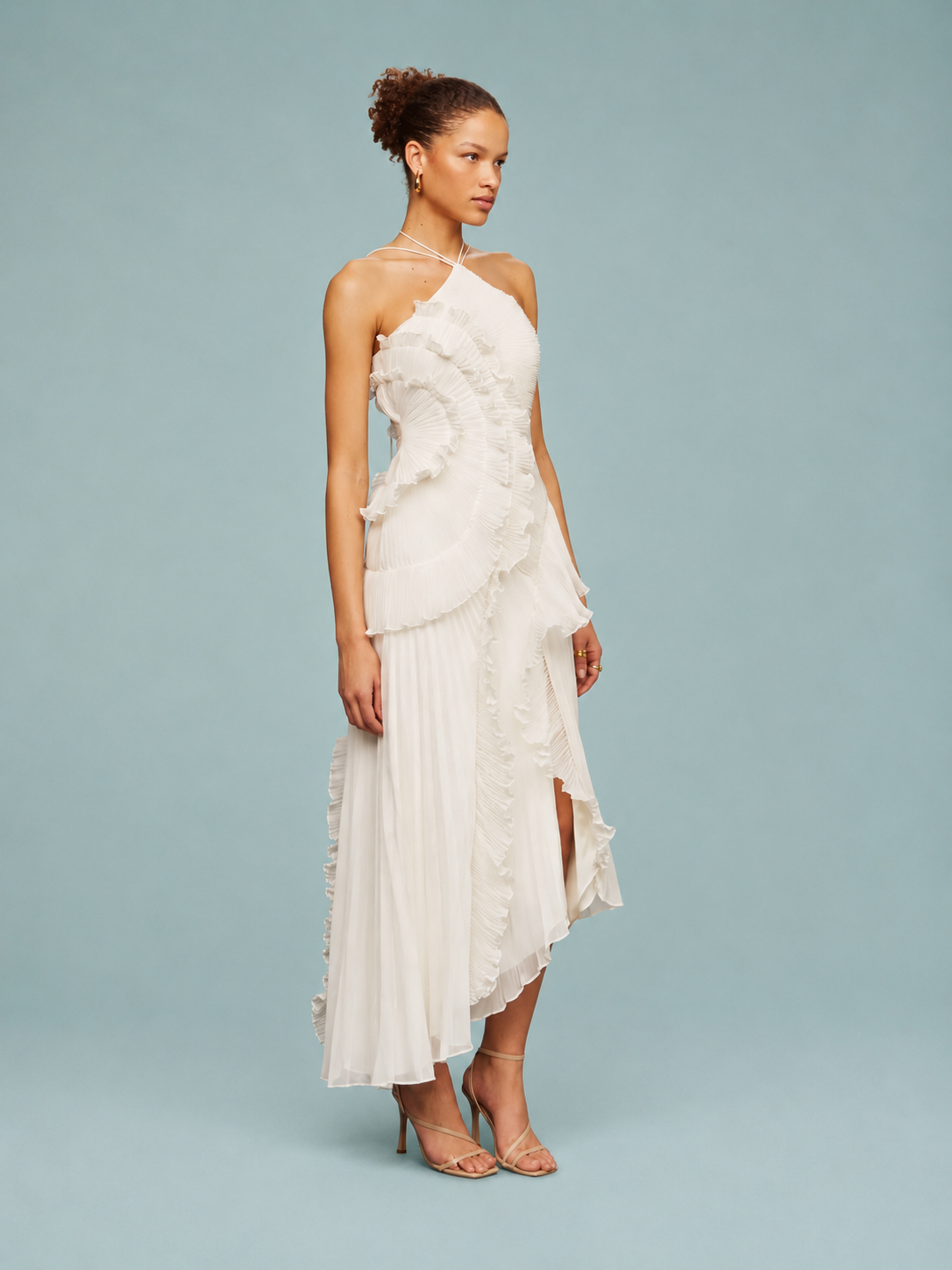 Aurelia | Women's Embroidered Halterneck Maxi Dress