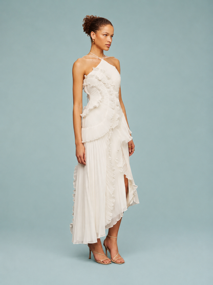 Aurelia | Women's Embroidered Halterneck Maxi Dress