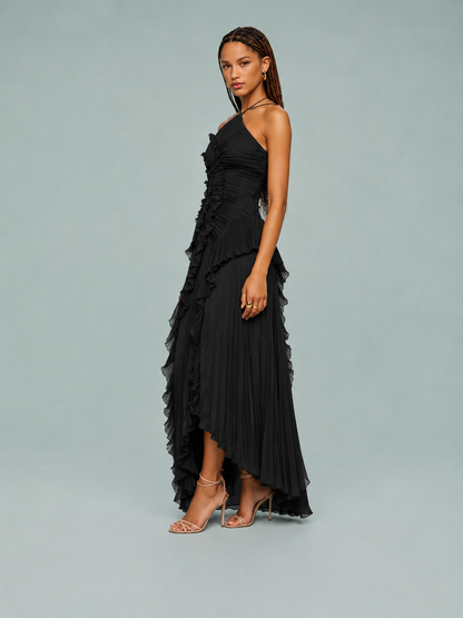 Aurelia | Women's Embroidered Halterneck Maxi Dress