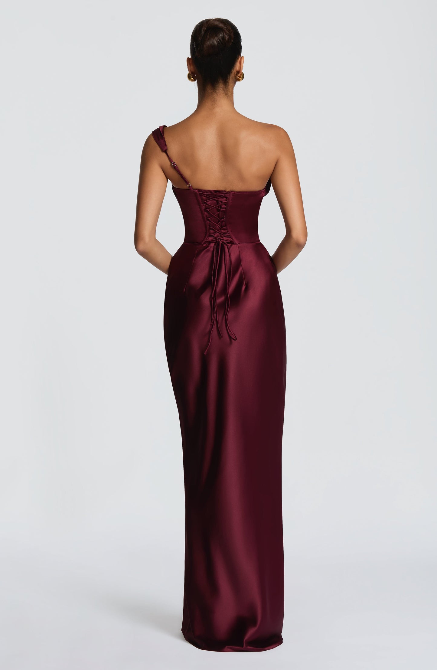 Brianna | Women's Evening One Shoulder Satin Dress