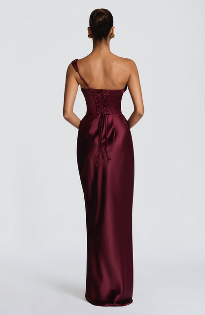 Brianna | Women's Evening One Shoulder Satin Dress