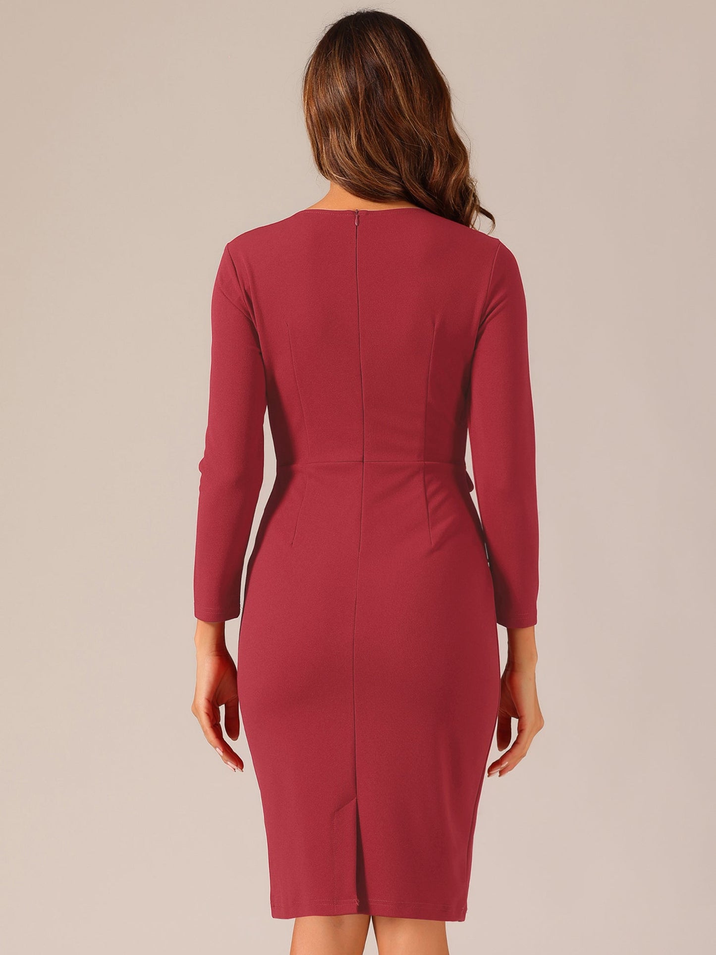 Maria | Women's Peplum Wedding Guest Midi Dress