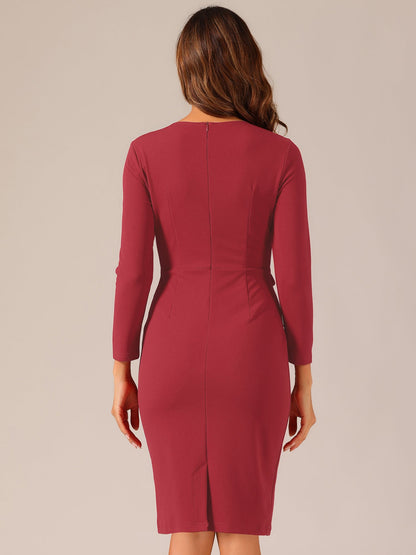 Maria | Women's Peplum Wedding Guest Midi Dress