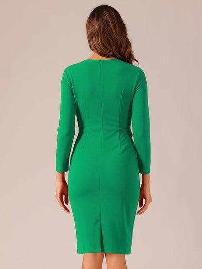 Maria | Women's Peplum Wedding Guest Midi Dress