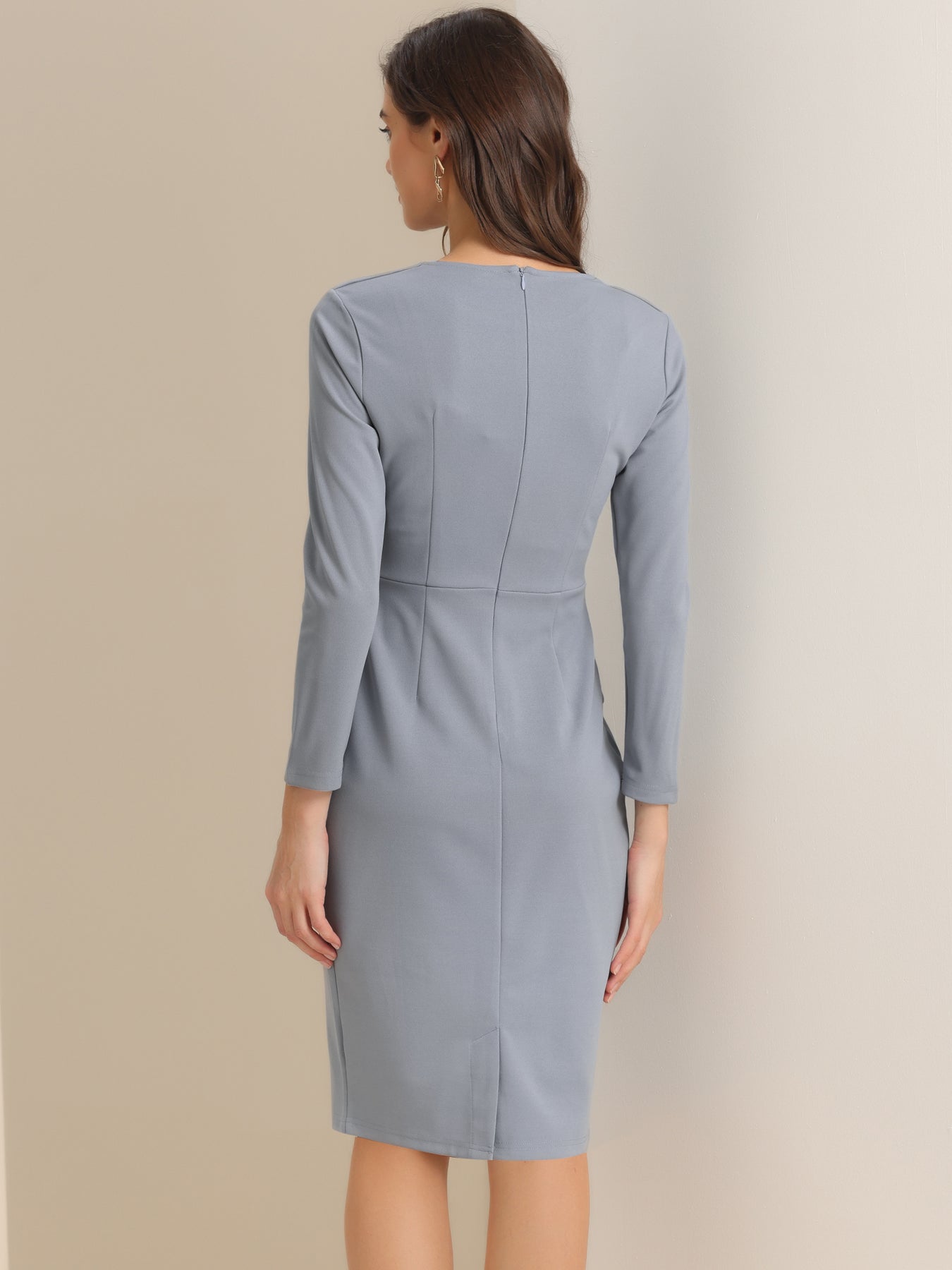 Maria | Women's Peplum Wedding Guest Midi Dress