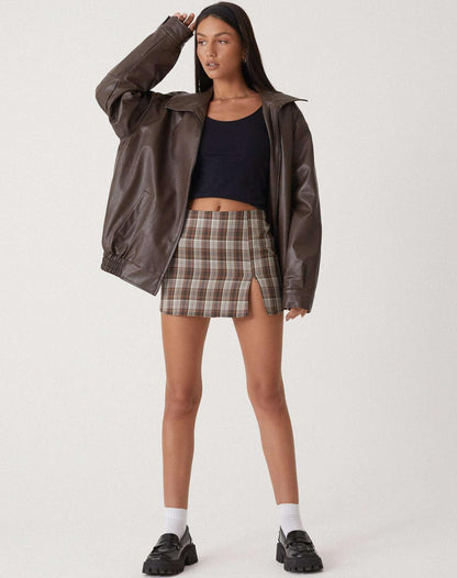 Grainne | Women's Vintage Oversized Leather Jacket