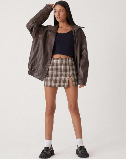 Grainne | Women's Vintage Oversized Leather Jacket