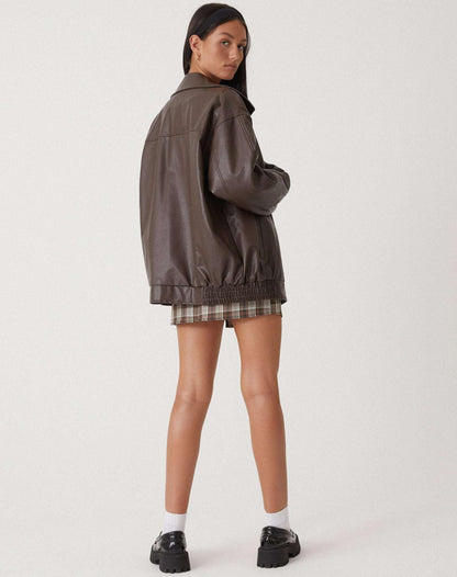 Grainne | Women's Vintage Oversized Leather Jacket